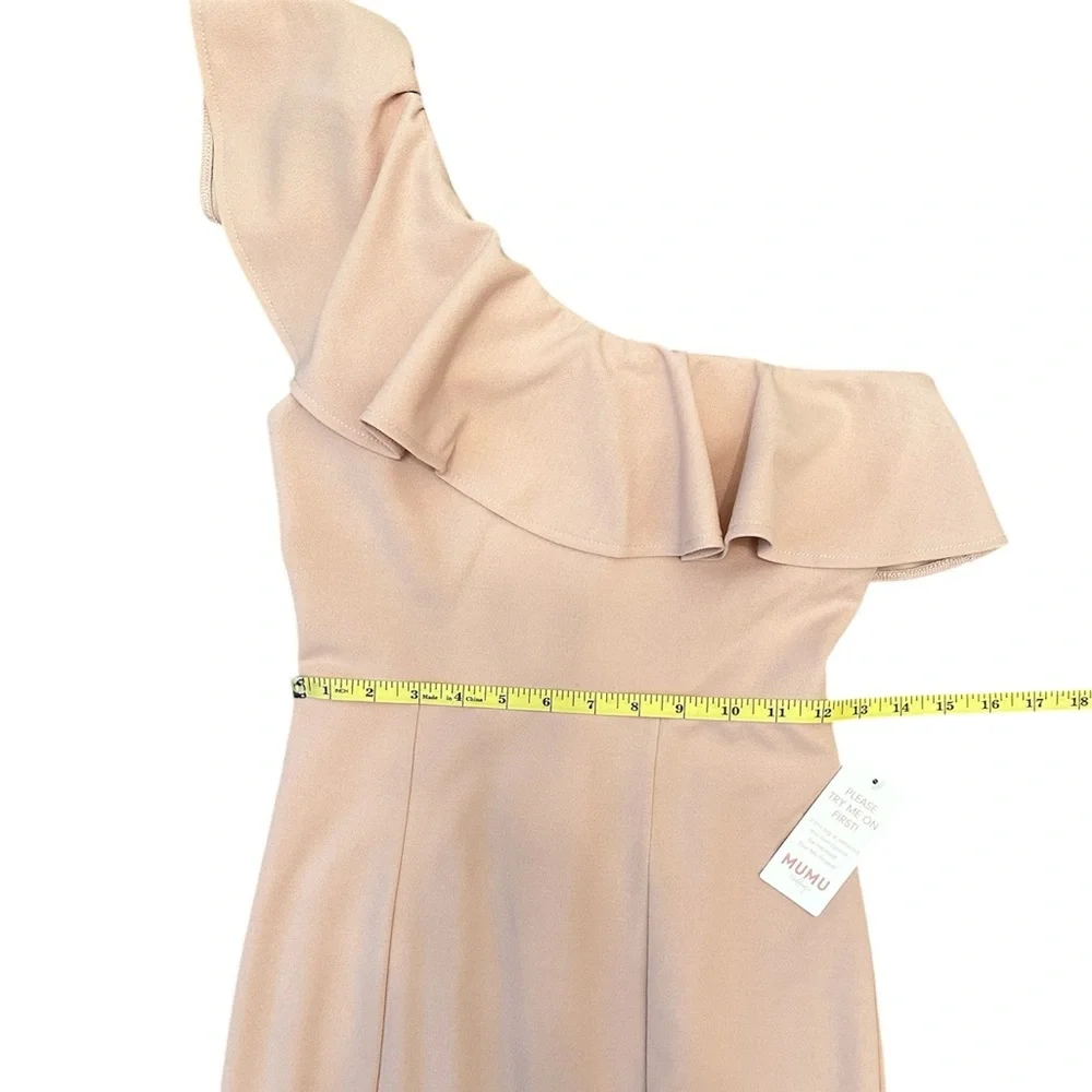 SHOW ME YOUR MUMU Florentine Maxi Dress Pink One Shoulder Women XS $188 MSRP NWT - Picture 12 of 15